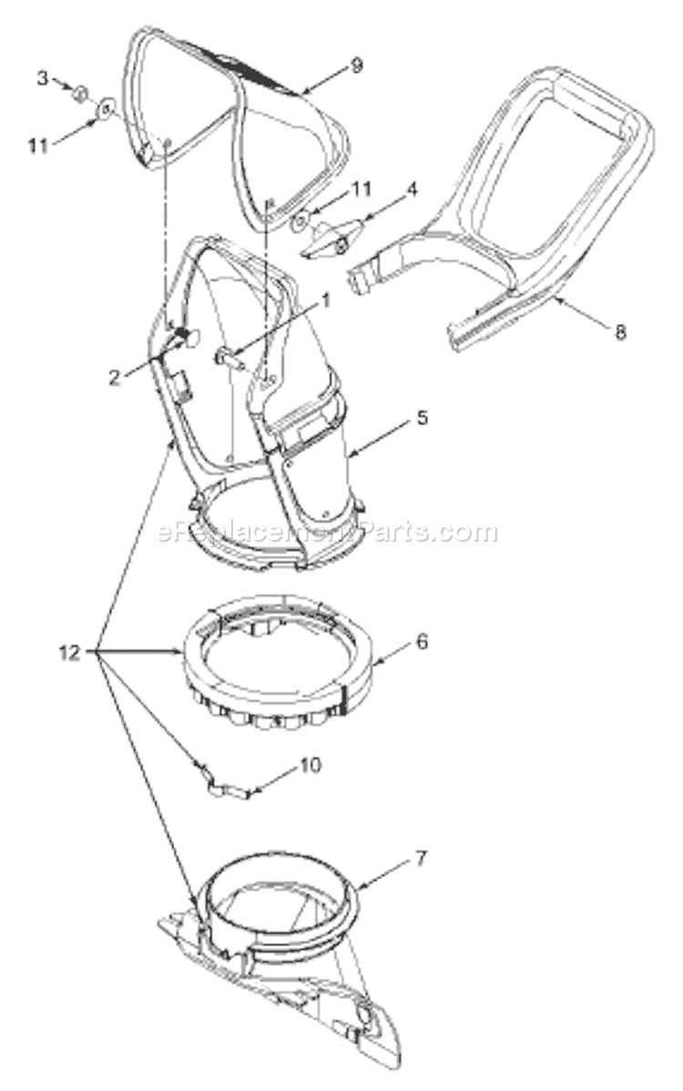 Page A Diagram and Parts List for 31AE285-401 2004 Yard Man Snow Blower